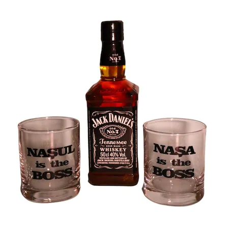 set cadou pahar cu bautura